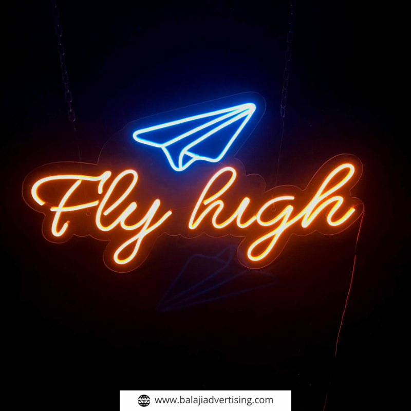 Fly High Leuchtreklame