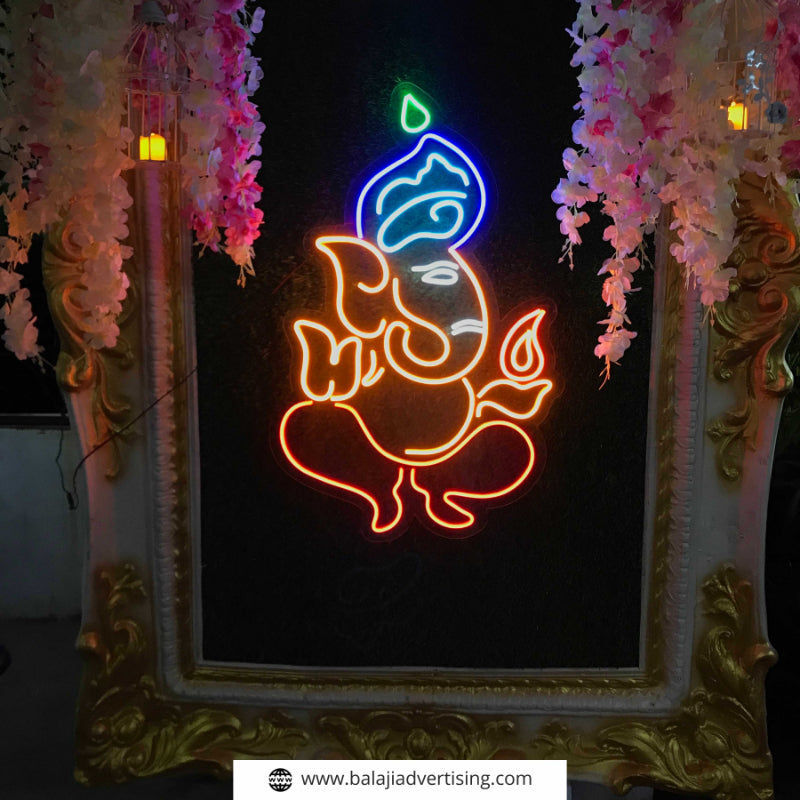 Ganesh Ji Leuchtreklame